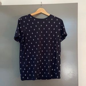 Cotton anchor print t-shirt